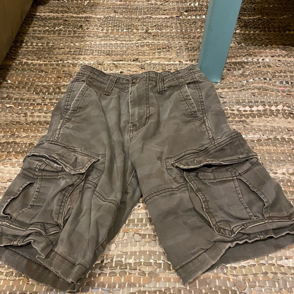 American Eagle Extreme Flex Cargo Shorts- Camo